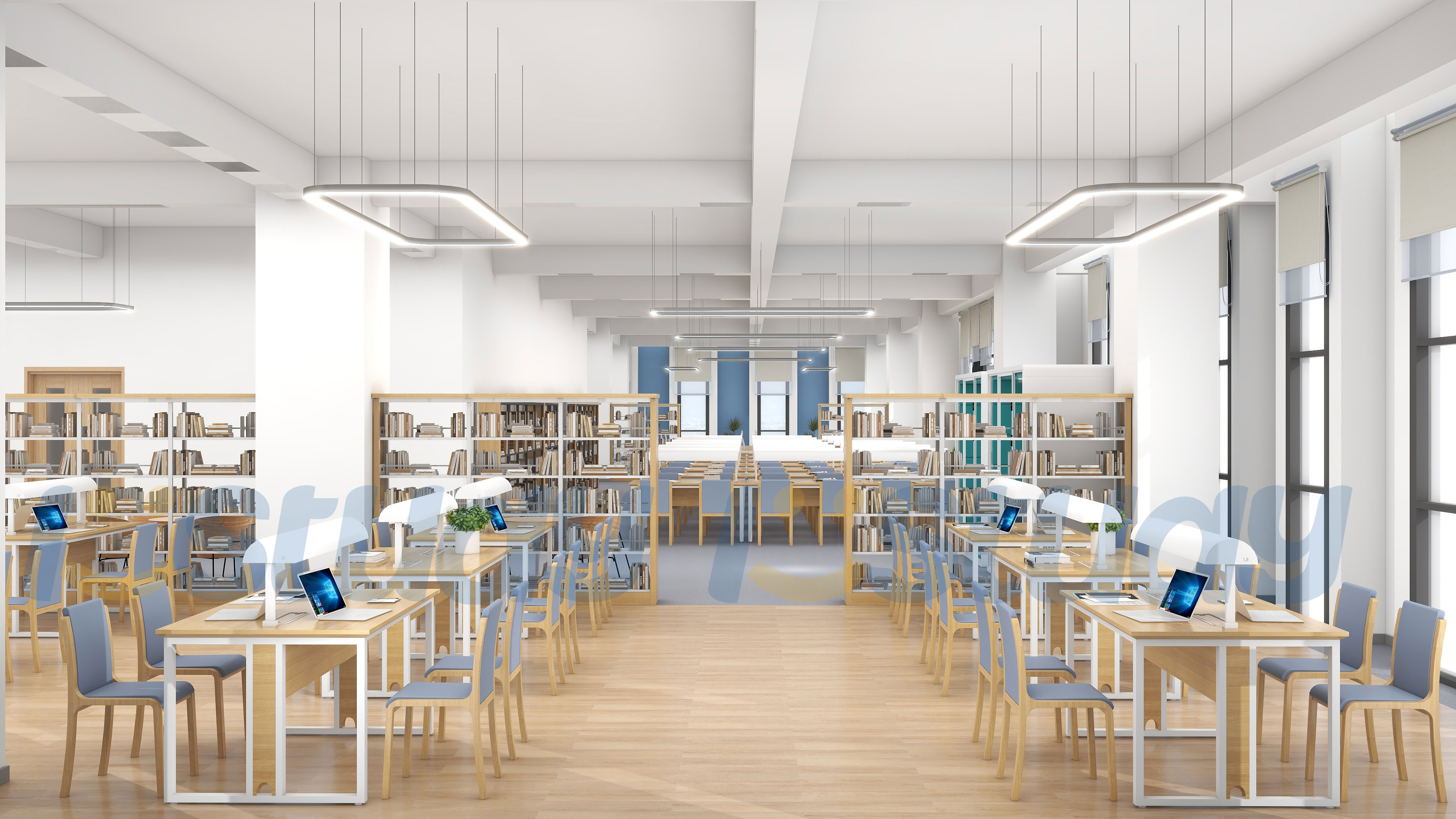 Library borrowing desk