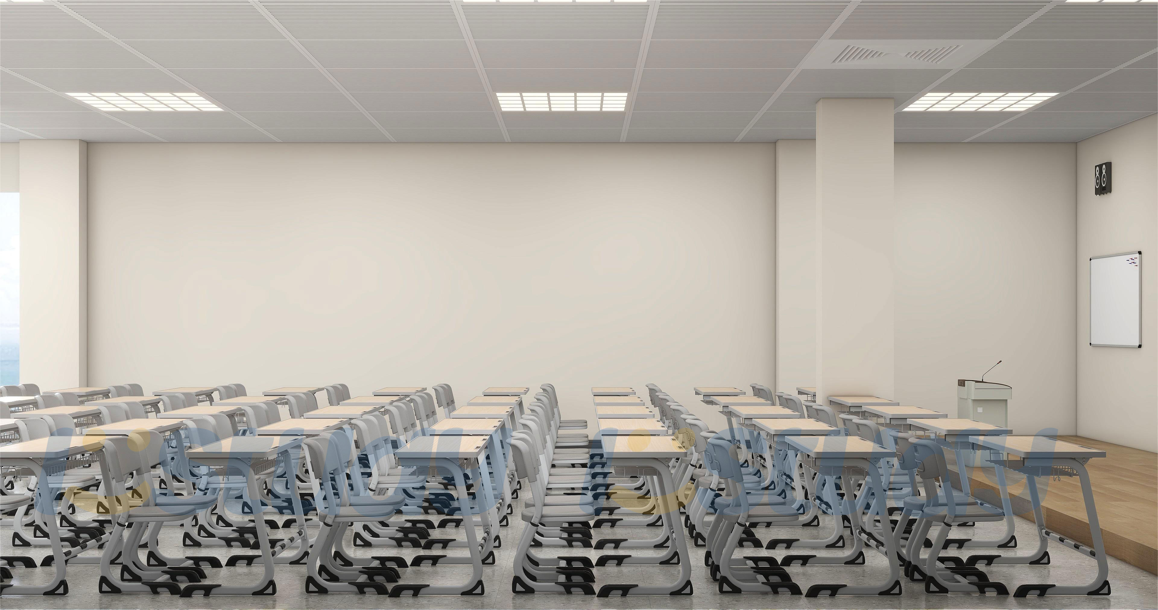 Student desks and chairs