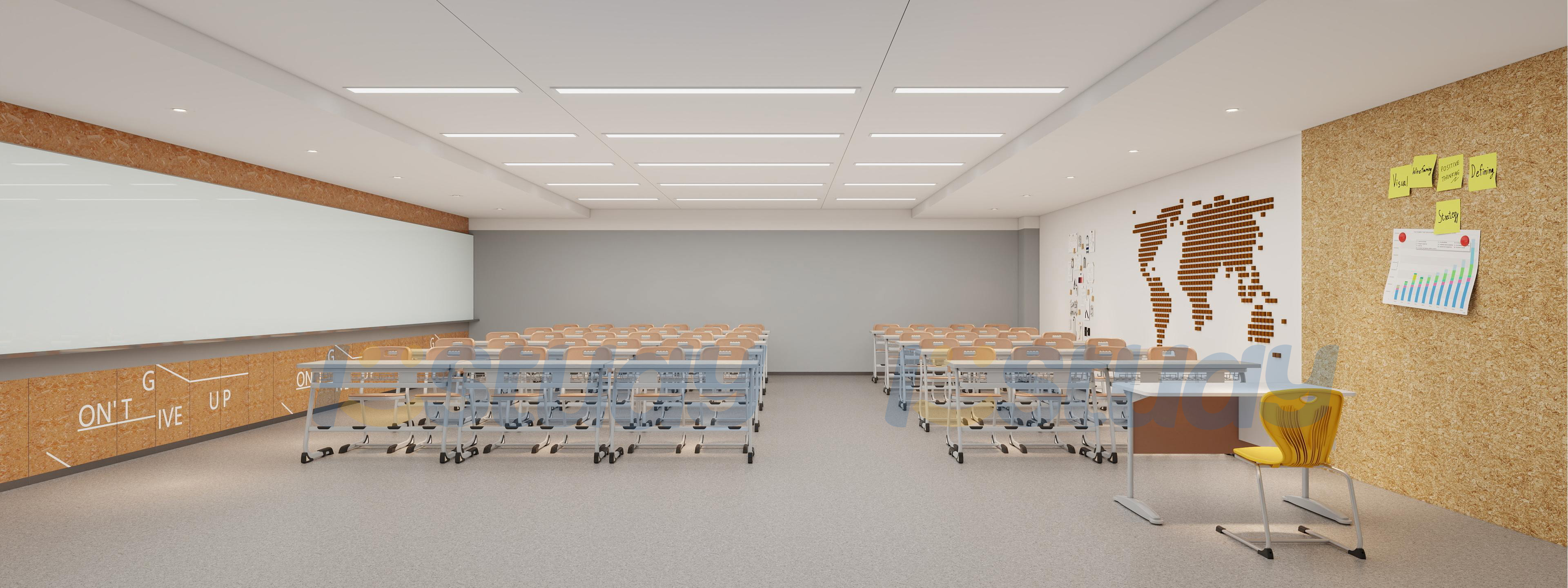 School desks and chairs