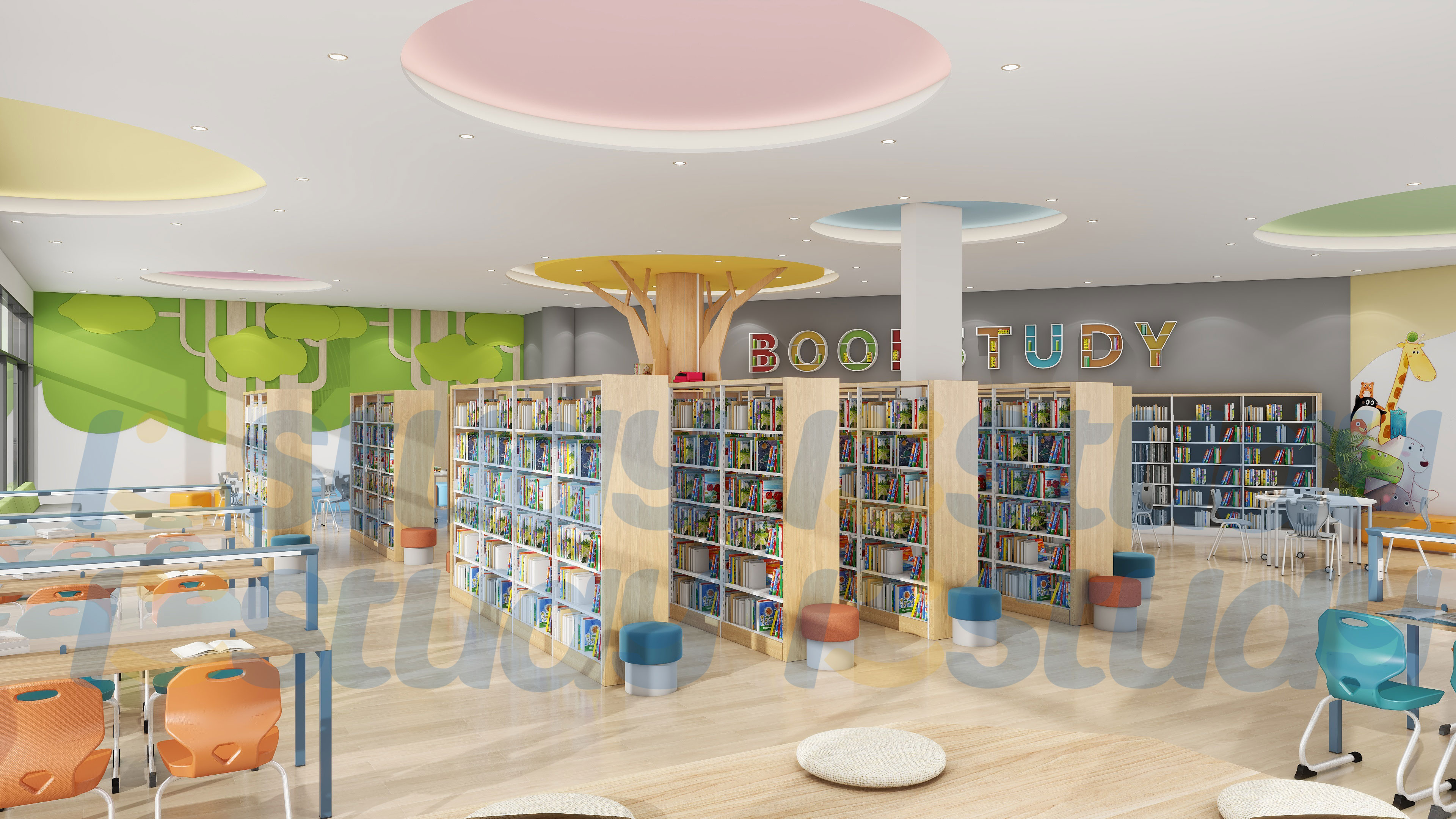 School desks and chairs