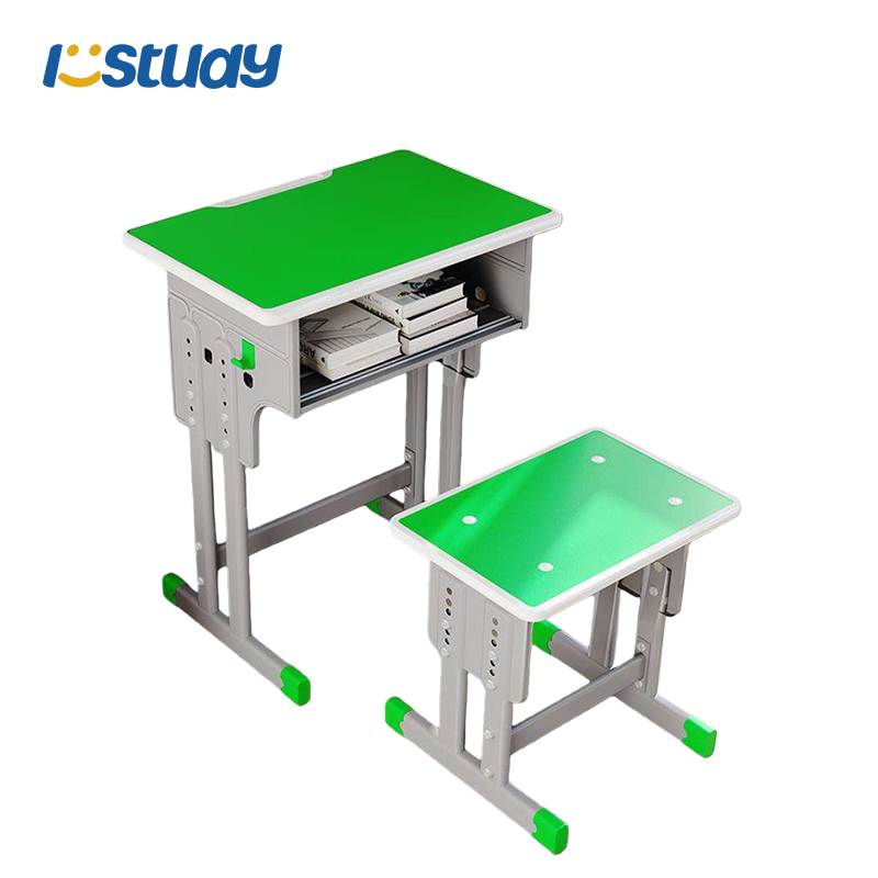 Регульований металевий стіл та стільці для студентів