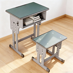 Metal desks and chairs