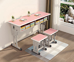 student desk with chairs