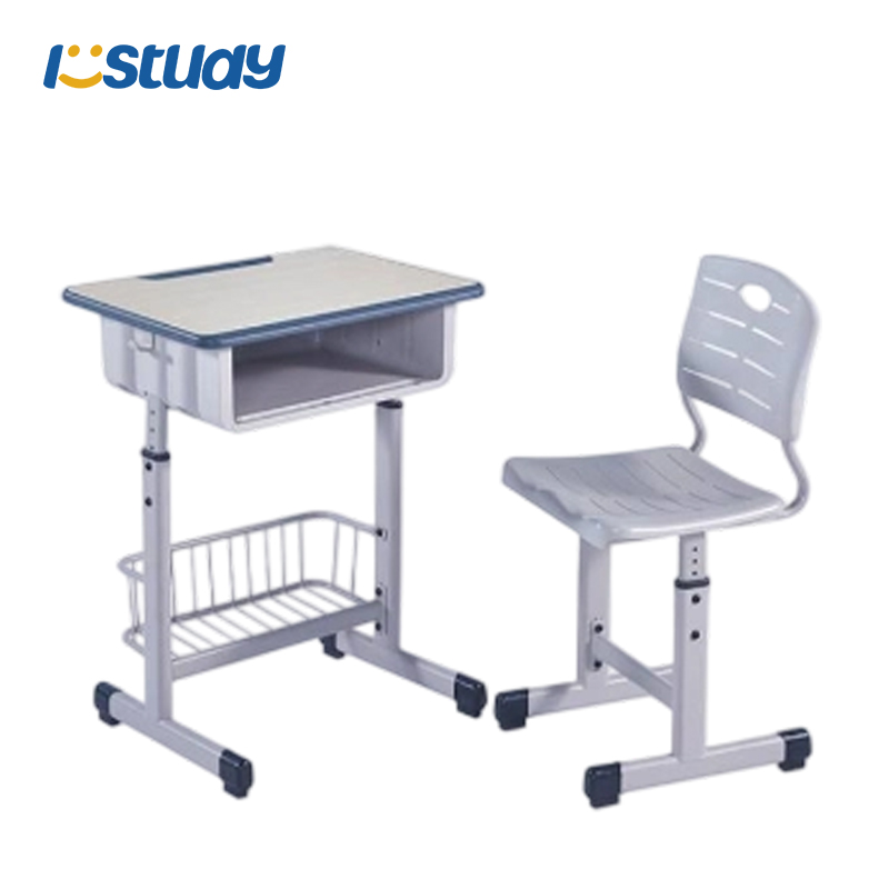Регульований пластиковий студентський стіл та стілець