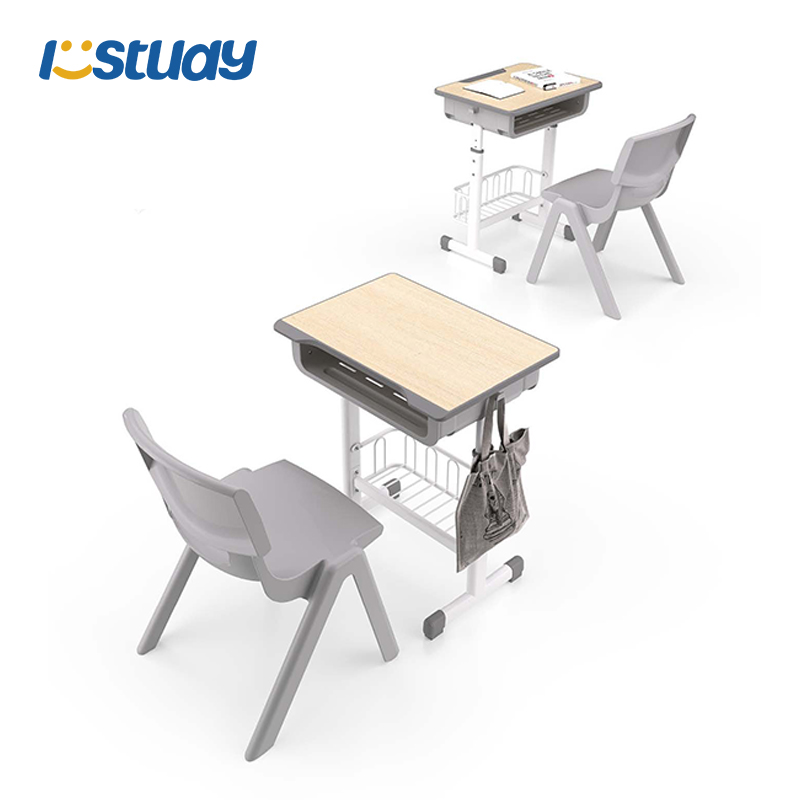 Säädettävä luokkahuoneen yhden oppilaan työpöytä