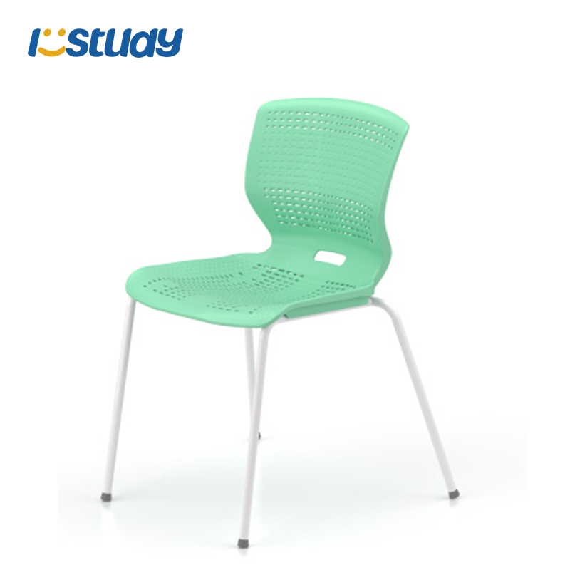 Сині штабелювані стільці для класу для учнів