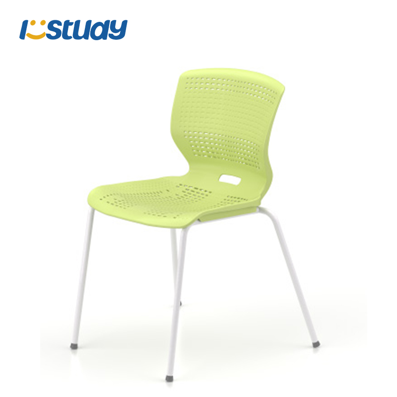 Сині штабелювані стільці для класу для учнів