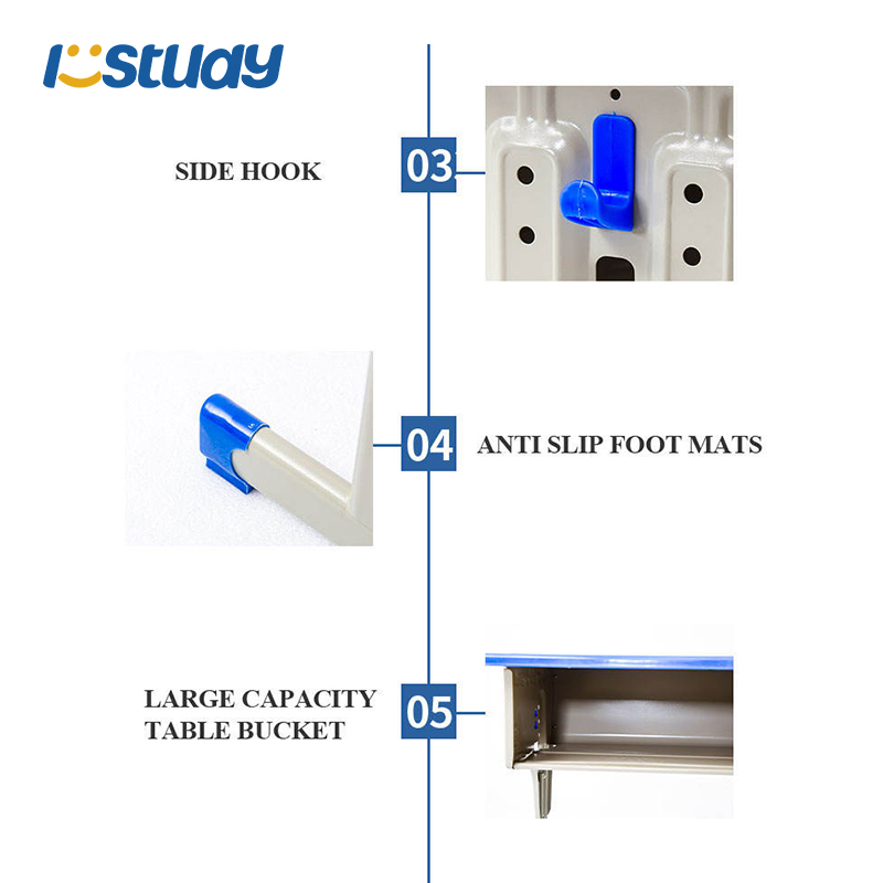 Luokkahuoneen pulpetit ja tuolit modernissa luokkahuoneessa