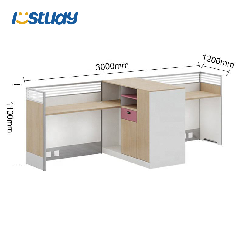 Toimistokalusteet, suuri tasainen pöytä, monilaatikkoinen työpöytä