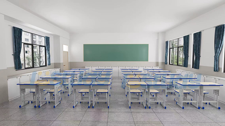 classroom desk and chair set
