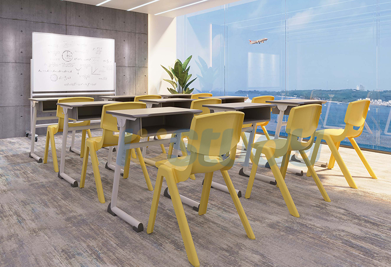 student desks and chairs