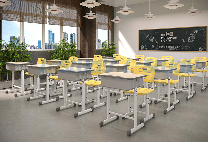 student desks and chairs
