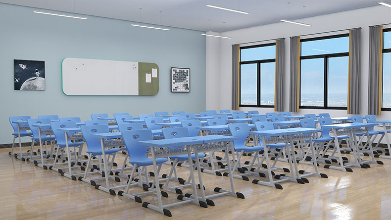student desks and chairs