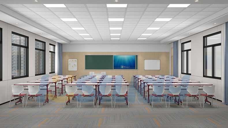 student desks and chairs