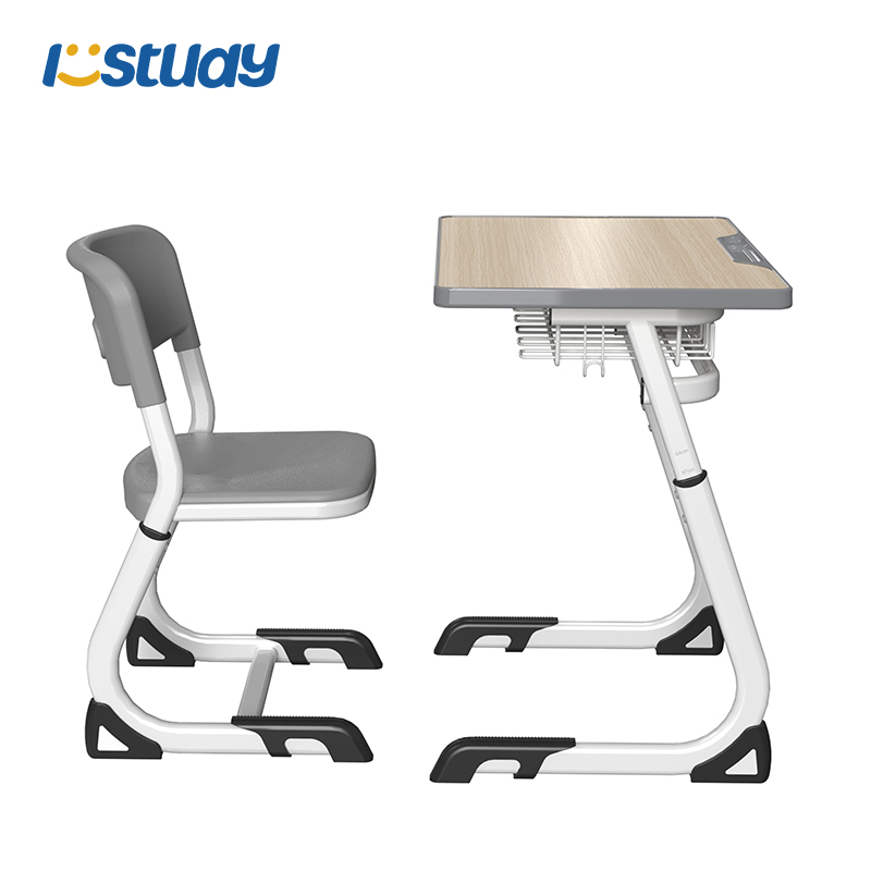 Set birou și scaun metalic pentru studenți