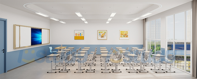 student desks and chairs
