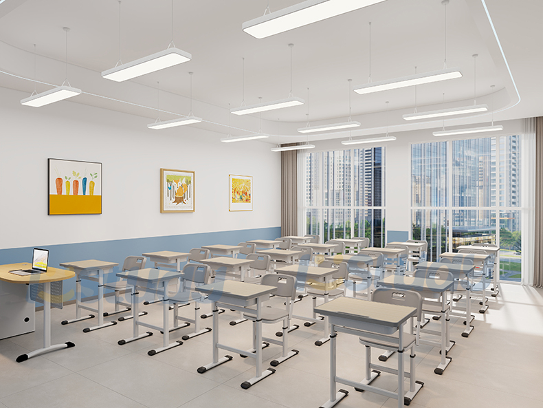 classroom desk and chair set