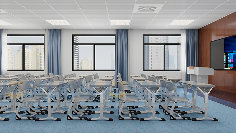 classroom desk and chair set