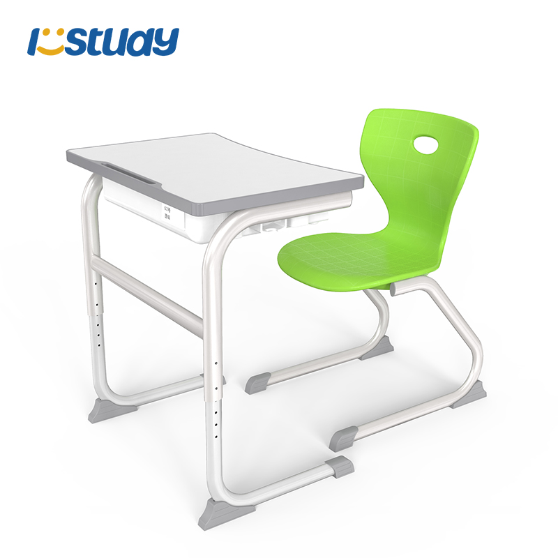 Verstellbares Schreibtisch- und Stuhlset für Schülerklassenzimmer