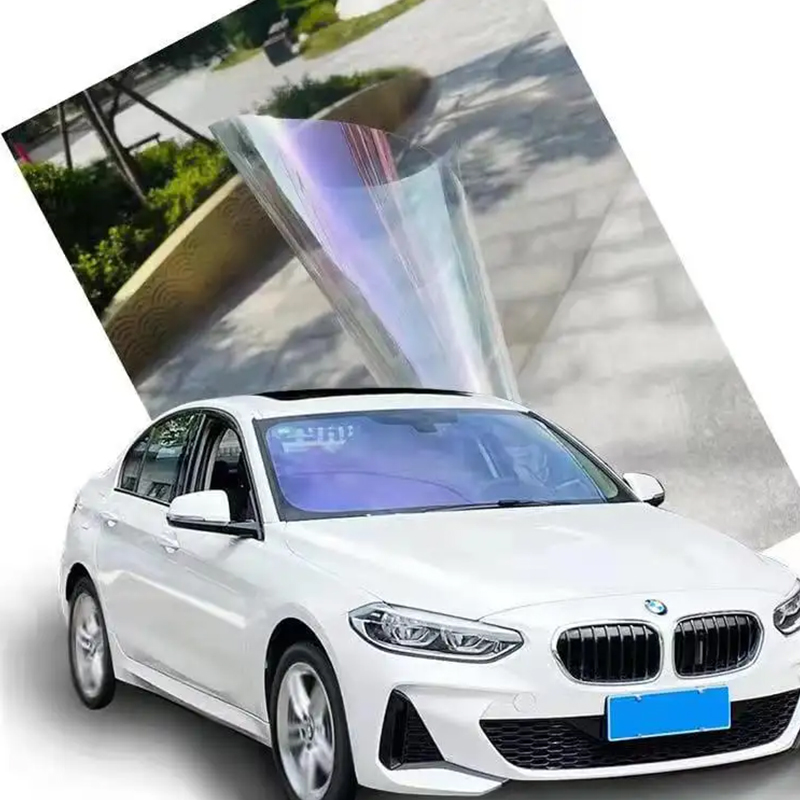 Sunset Red Purple Chameleon Car Tint Film for front windshield