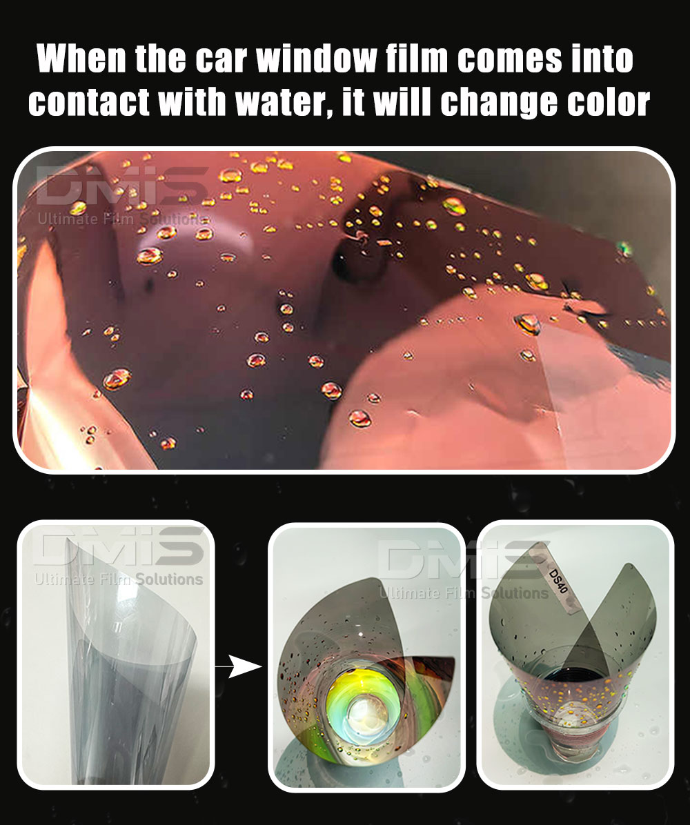 water discolored window film