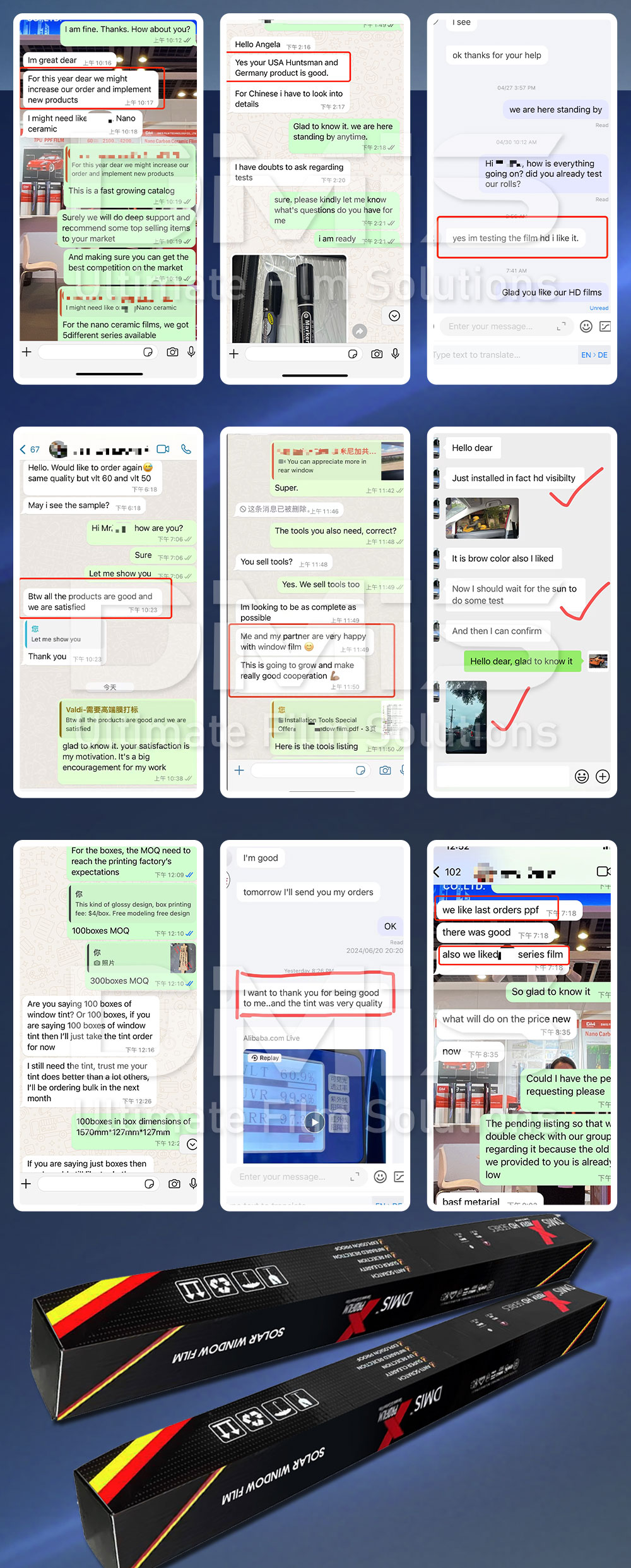 window film customer good feedback