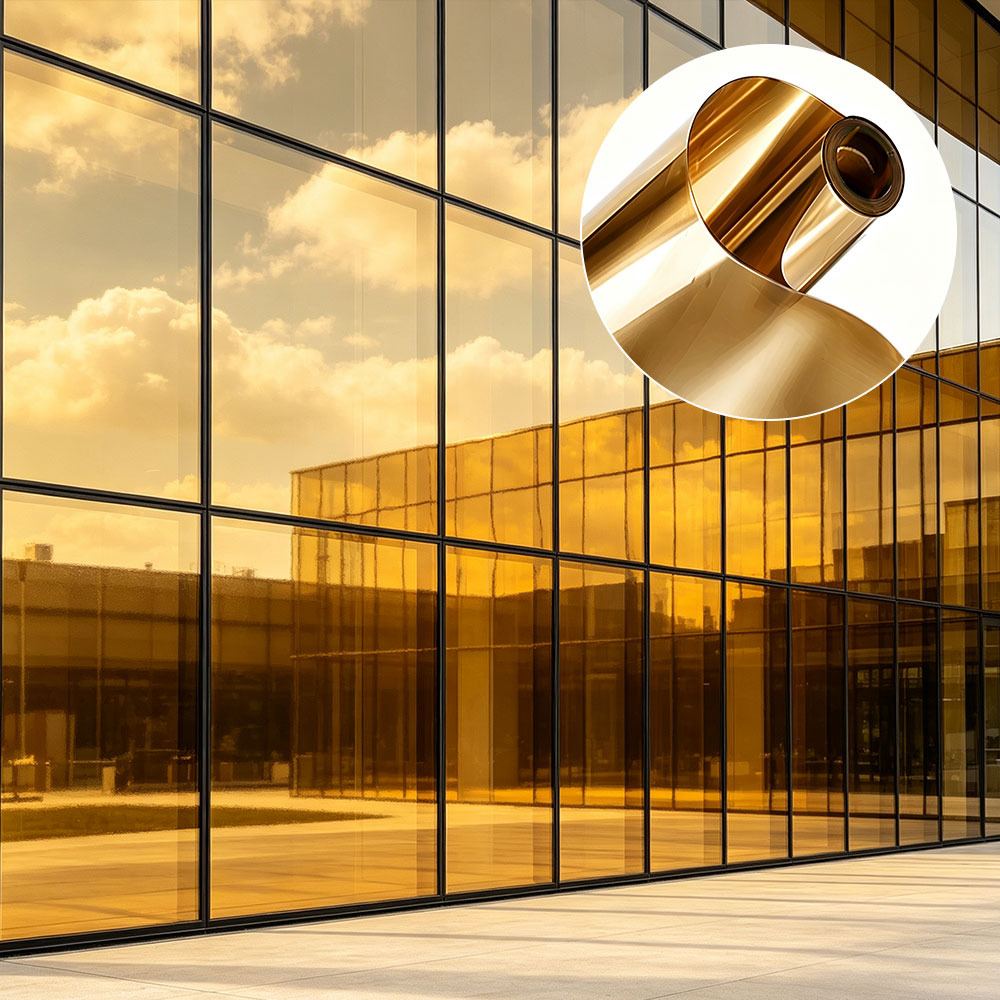 Golden Building Window Film
