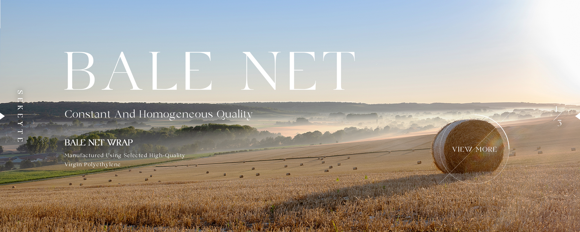 Netwrap cu baloturi rotunde mari