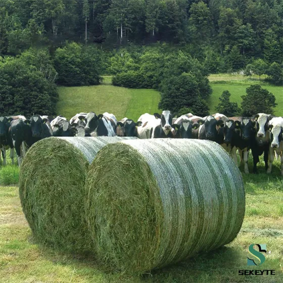 लंबी दूरी के परिवहन के दौरान अपने चारे के नुकसान को कम करने के लिए हमारे बेल नेट रैप का उपयोग करें