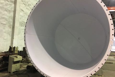 What are the commonly used repair materials for PTFE lining in steel lining