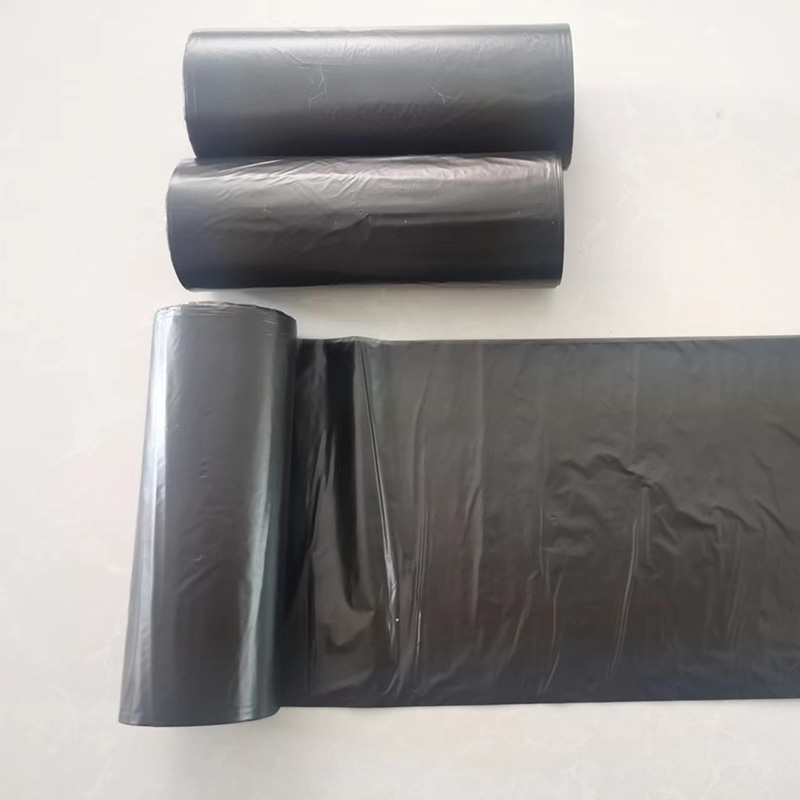 Kitchen Black Garbage Bag On Roll