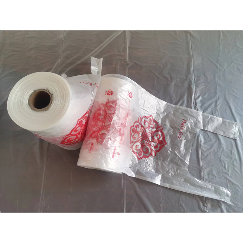 Plastic T-shirt Bags On Roll With Print