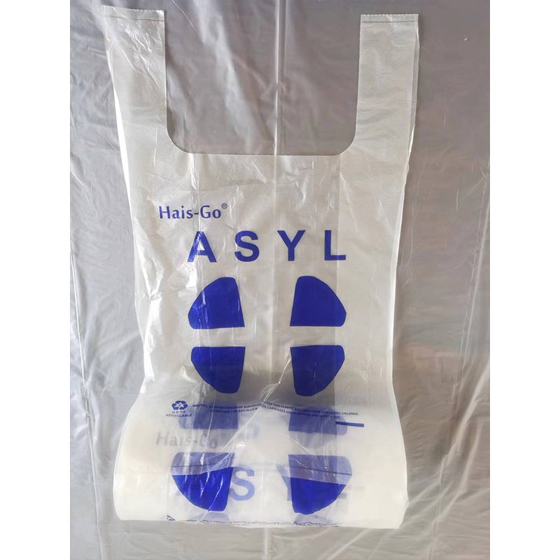 Plastic Bag With Vest On Roll For Shopping