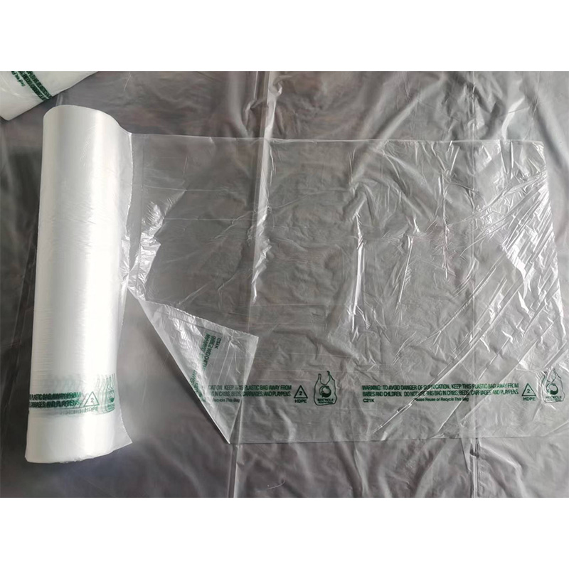 Plastic Flat Bag On Roll With Paper Core And Print