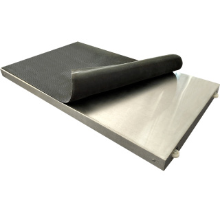 Pulley leveling feet for platform scale