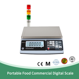 Balanza digital portátil para uso comercial en alimentos, fabricada en China.