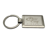 Brand Logo Laser Engraving Full Metal Key Ring