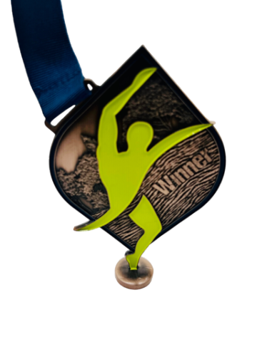 3D stående tävlingsmedalj