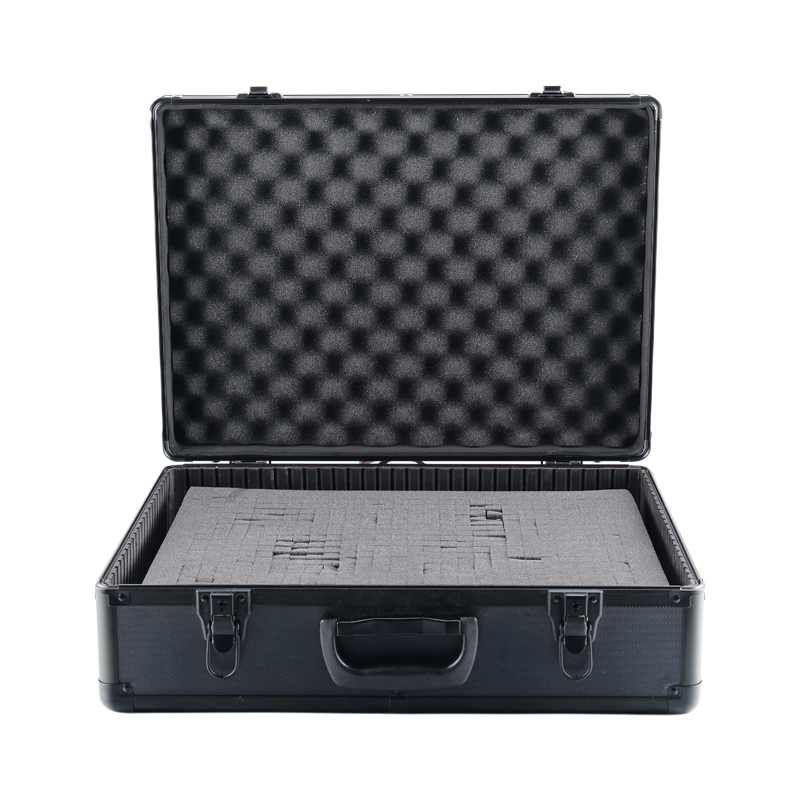 Aluminum Carrying Case Foam Black Portable Tool Case