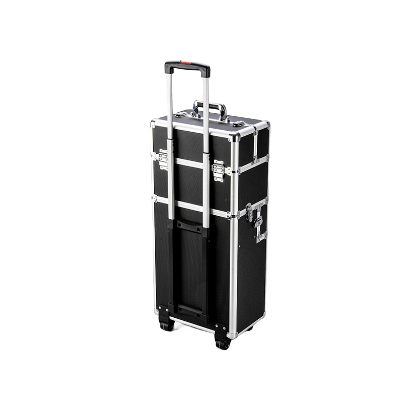 Aluminum Cosmetic Make Up Trolley Case For Organizer