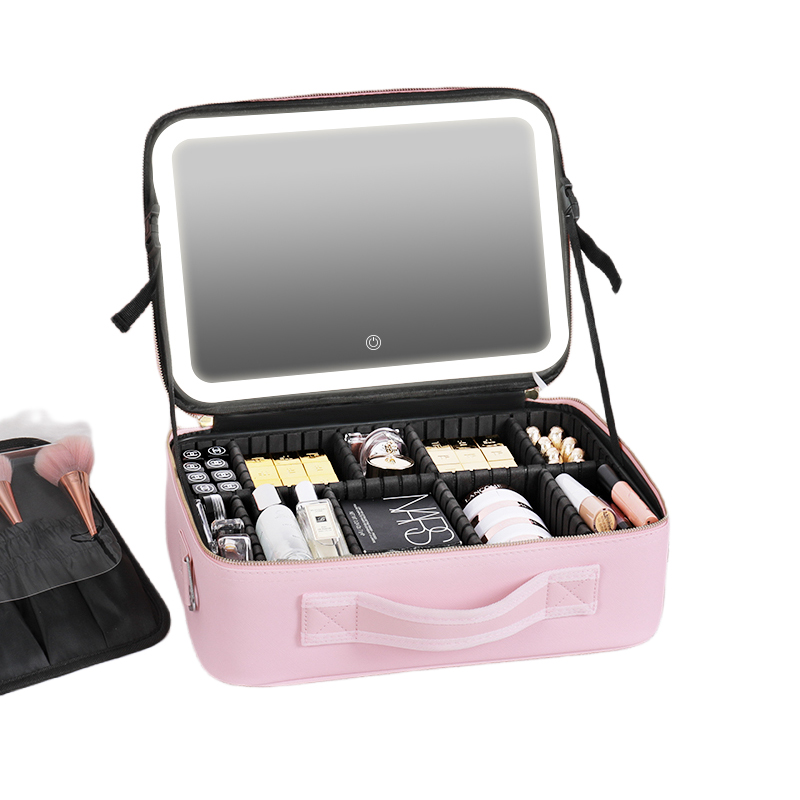 Tragbarer Reise-LED-Make-up-Koffer für Künstler