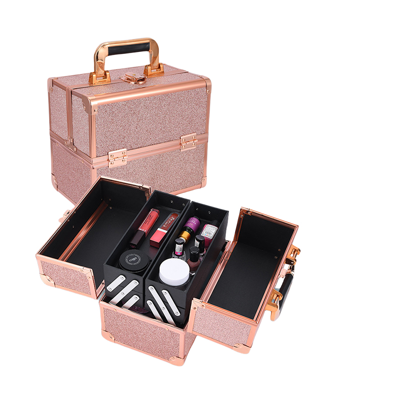 Travel Vanity Makeup Box Case With Lock For Carrier