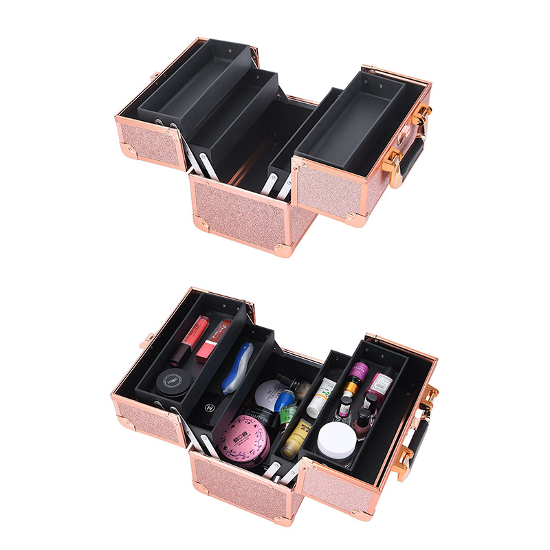 Travel Vanity Makeup Box Case With Lock For Carrier
