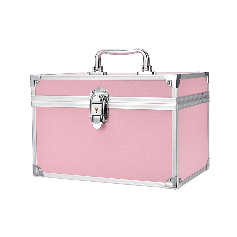 Персонализиран козметичен куфар с влакче за грим с огледало