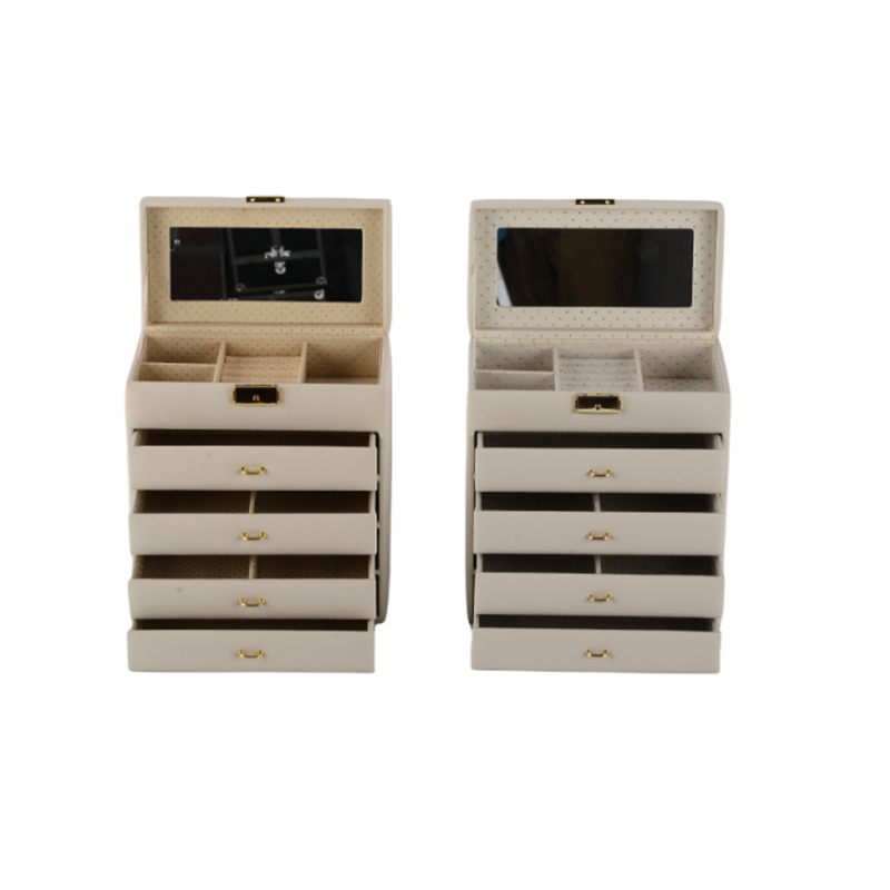 Portable Pu Leather Jewelry Case Organizer Storage