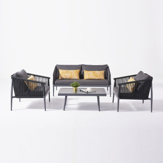 Poly Rattan Lounger Outdoor Sofa Set