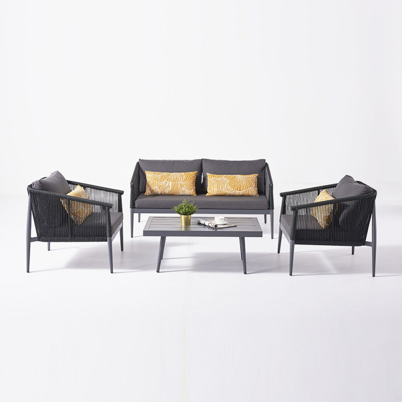 Poly Rattan Lounger Outdoor Sofa Set