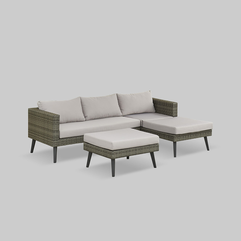 Garden Pe Rattan Corner Sofa Set