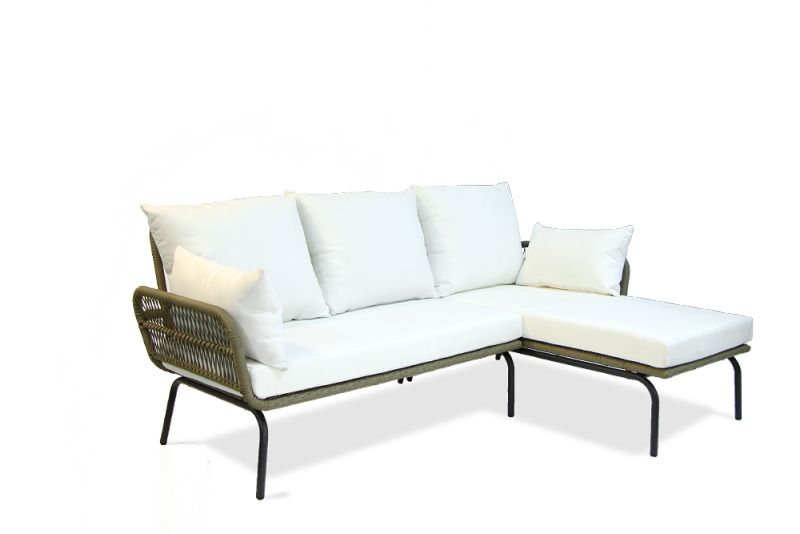 Balcony Rattan L Shape Sofa Set