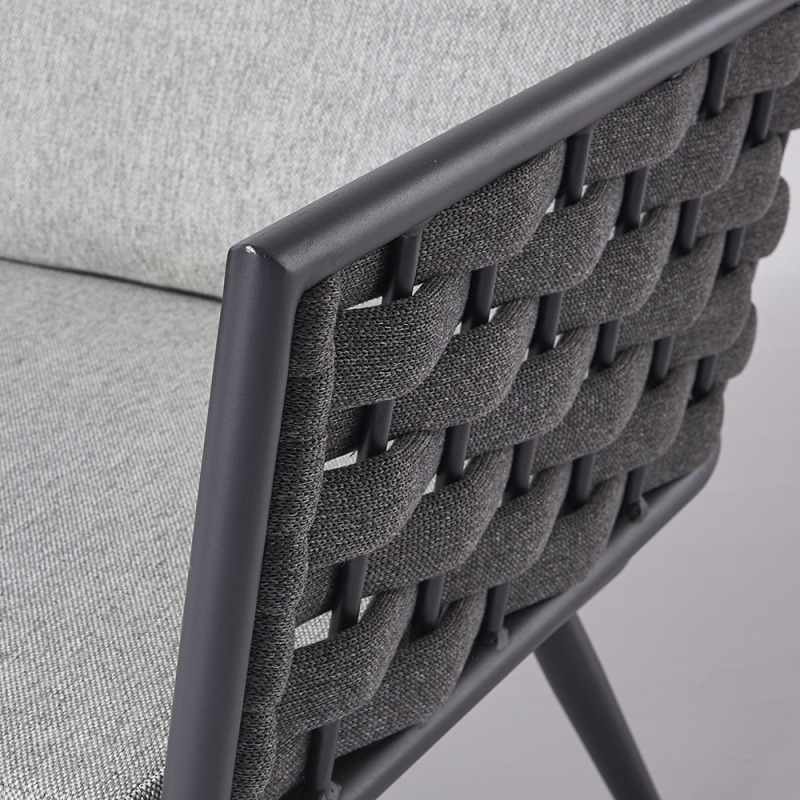 KD Structure Rope Weaving Corner Sofa